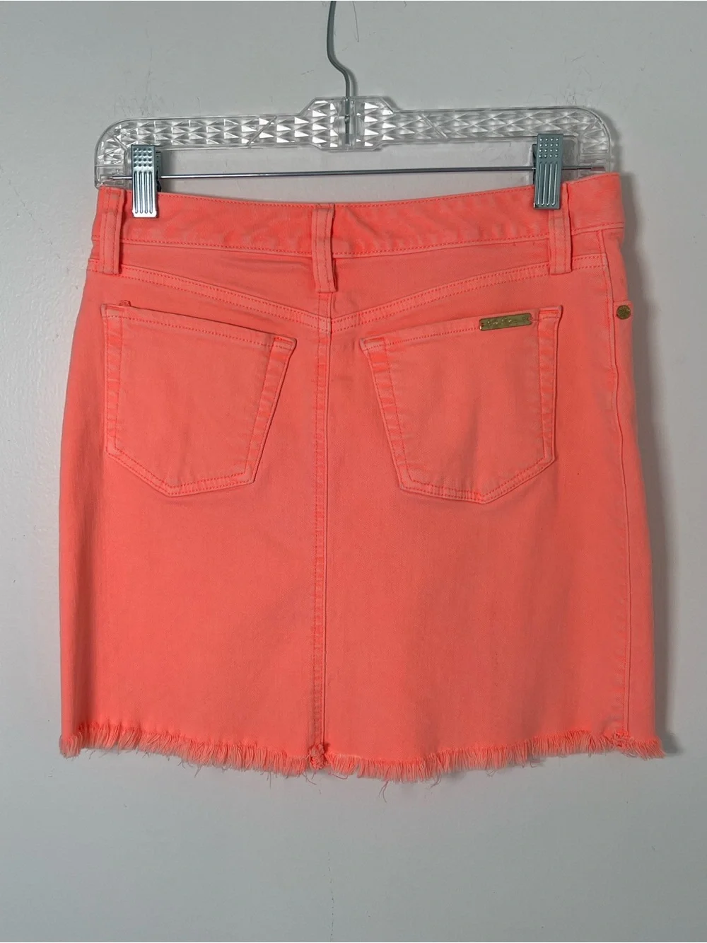 EUC! Lilly Pulitzer Kooper Denim‎ Mini Skirt Papaya Size 0